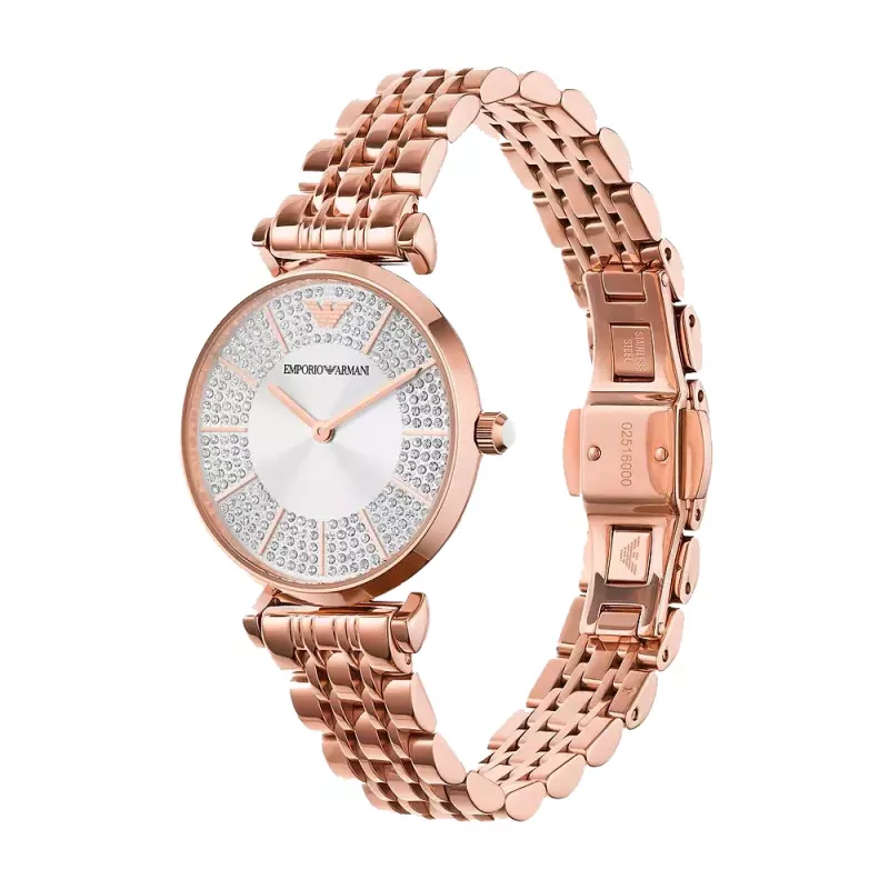 ARMANI dámske hodinky AR11446 32 mm ružové zlato oceľ