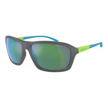 ARNETTE AN4329-28538N unisex slnečné okuliare, hranaté, matný čierny rám, tmavosivé sklá, 63/17/130 mm