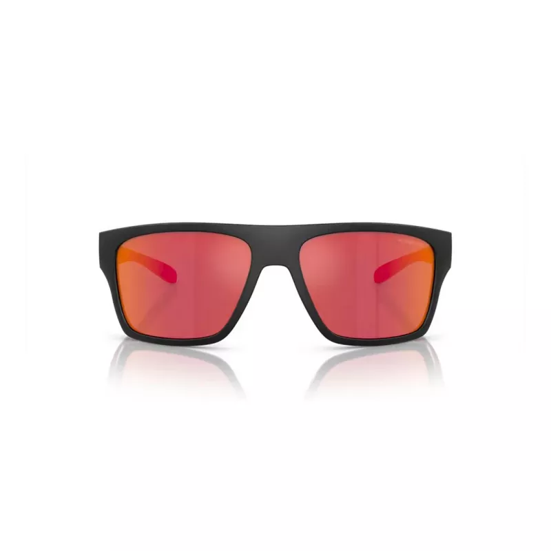 ARNETTE AN4330-27536Q obdĺžnikové slnečné okuliare matná čierna tmavosivé strieborne zrkadlené 63mm