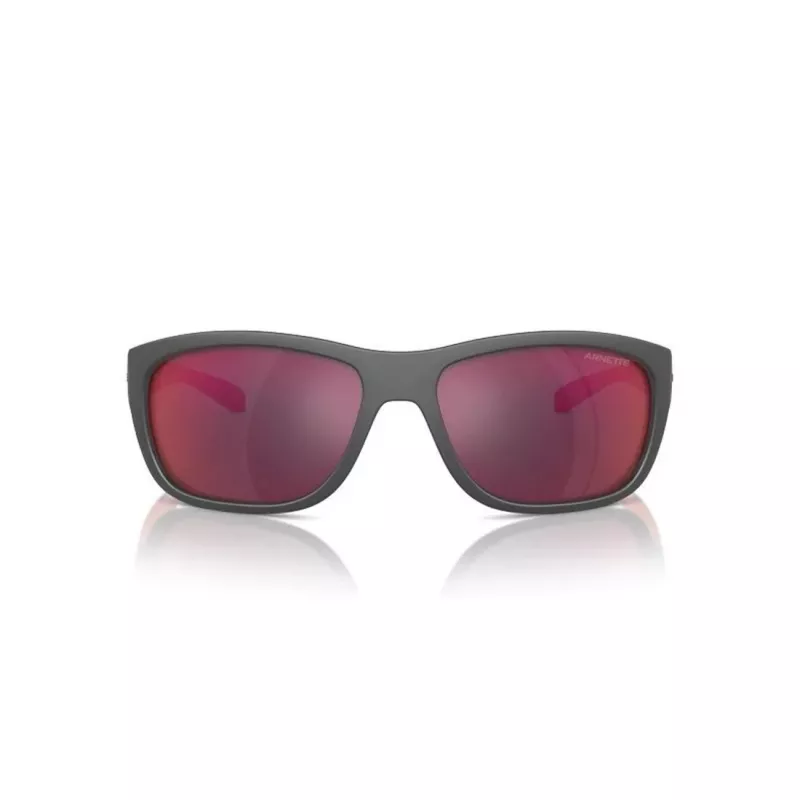 ARNETTE AN4337-28706Q pánske obdĺžnikové slnečné okuliare matná čierna sivá zrkadlová 63 mm