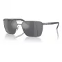 ARNETTE pánske slnečné okuliare AN3091-7416G, matný čierny rám, sivé zrkadlené strieborné sklá, 61 mm