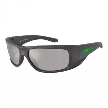 ARNETTE pánske slnečné okuliare AN4345-28706G obdĺžnikové matná čierna obruba sivá zrkadlová strieborné sklo 62mm