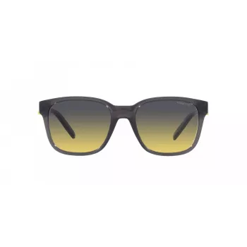 ARNETTE unisex slnečné okuliare AN432027862Q5 - obdĺžnikový matný čierny propionátový rám s polarizovanými tmavosivými polykarbonátovými sklami - 55/19/145 mm
