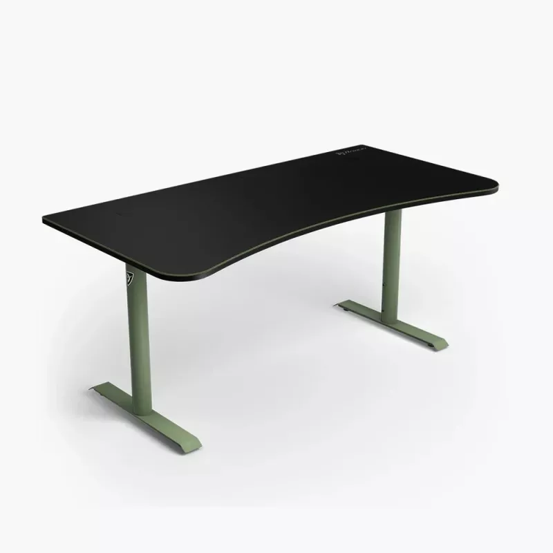 Arozzi Arena Large Gaming Desk – Forest Green (nastaviteľná výška, mikrovláknová podložka pod myš)