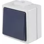 AS SCHWABE 62452 nástenný tlačidlový spínač, IP54, sivý, 250V/10A, 1NO