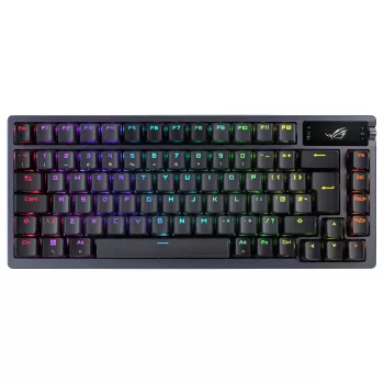 ASUS ROG Azoth 75% Hotswap mechanická klávesnica, Tri-Mode RGB, OLED displej, PBT klávesy, NX spínače, čierna