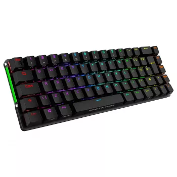ASUS ROG Falchion NX mechanická herná klávesnica, 65% formát, ROG NX Red spínače, bezdrôtová/káblová, RGB podsvietenie, čierna