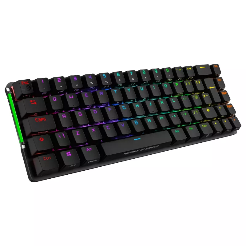 ASUS ROG Falchion NX mechanická herná klávesnica, 65% formát, ROG NX Red spínače, bezdrôtová/káblová, RGB podsvietenie, čierna