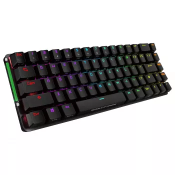 ASUS ROG Falchion NX mechanická herná klávesnica, 65% formát, ROG NX Red spínače, bezdrôtová/káblová, RGB podsvietenie, čierna