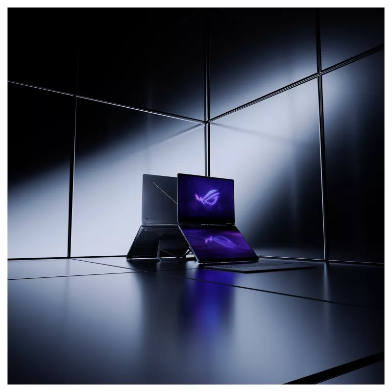 ASUS ROG Zephyrus Duo GX651AX-SR004W herný notebook, 16 inch 3K OLED Touch 120Hz, Intel Core Ultra 9 386H, 64GB LPDDR5x, 2TB SSD, GeForce RTX 5090 24GB, Windows 11 Home, nemecká QWERTZ klávesnica