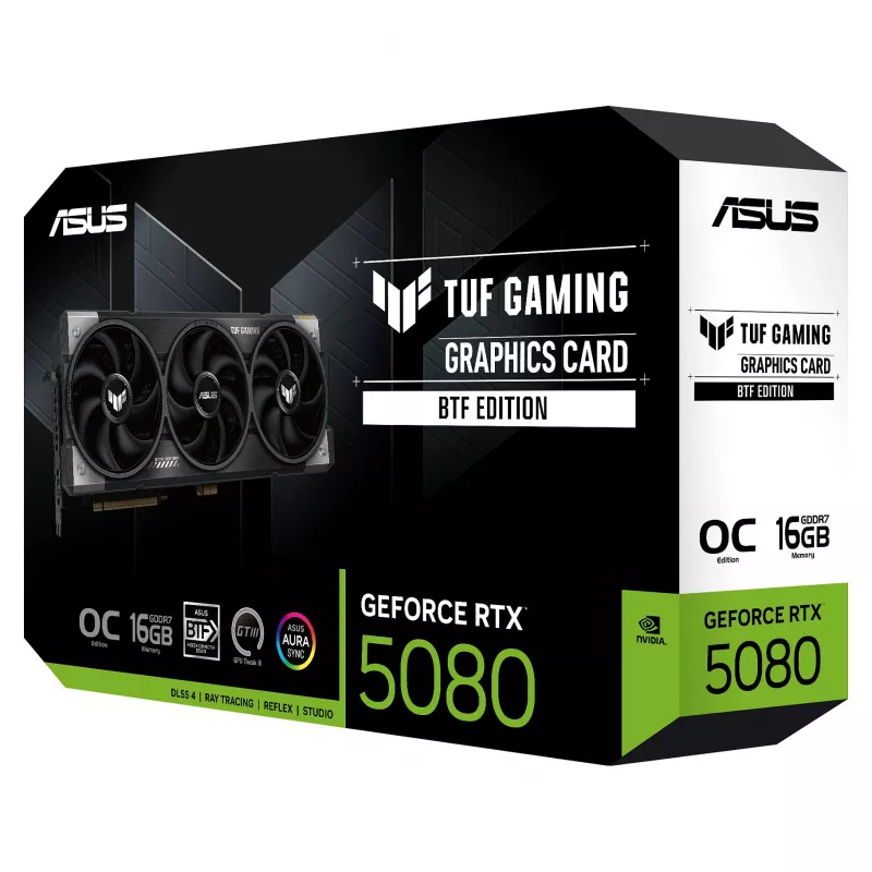 ASUS TUF GeForce RTX 5080 OC 16GB GDDR7 BTF herná grafická karta