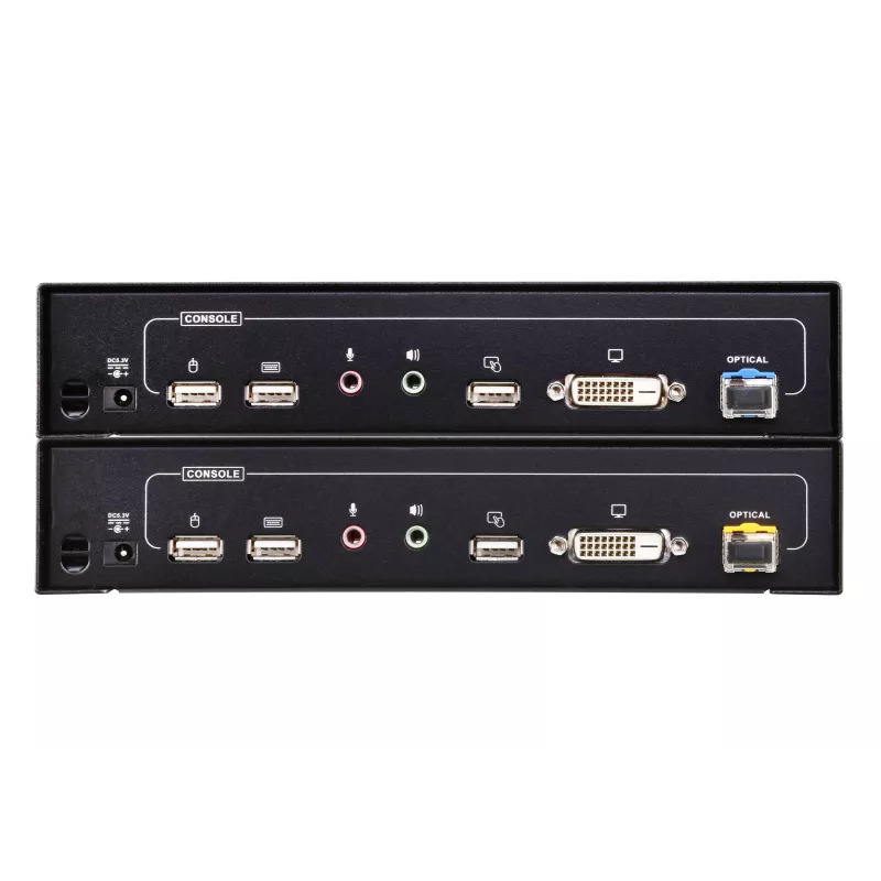 ATEN CE680 KVM audio USB sériový extender cez optické vlákno, DVI Dual Link, 600 m, 1310/1550 nm