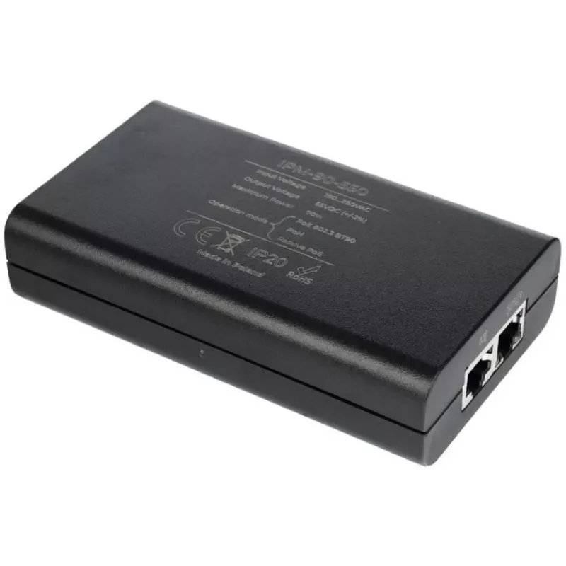 ATTE IPM-90-550 PoE injektor 90W, 55V DC, Gigabit Ethernet, IEEE 802.3bt