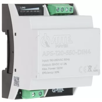 ATTE APS-120-550-DIN4 spínaný zdroj na DIN lištu, 55 V 120 W