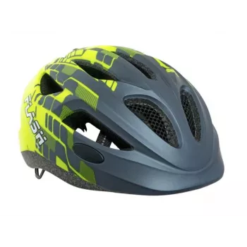 Author Flash Inmold X8 detská cyklistická prilba - sivá/žltá, 47-51 cm