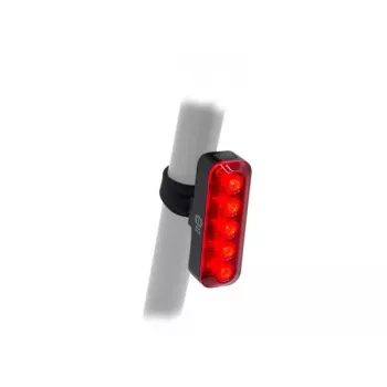 Author XYRIUS Brake USB zadné svetlo 400 lm, čierna s červeným sklom