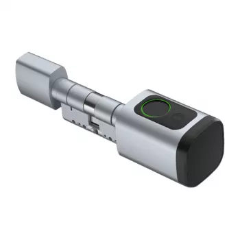 AVATTO SDL-V1-S90 smart cylindrická vložka s odtlačkom prsta, 90mm nastaviteľný euro profil, strieborná, Bluetooth & Tuya App, vstup bez kľúča, zliatina zinku