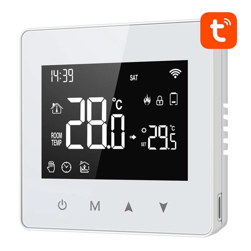 AVATTO WT198 WiFi smart termostat s LCD dotykovým displejom, kompatibilný s Tuya Smart Life, Alexa, Google Assistant