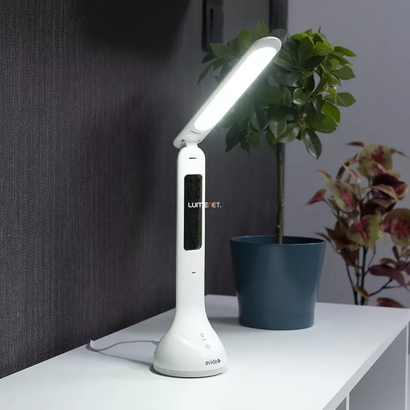 Avide LED stolová lampa RGB kalendár biela 4W 250lm