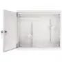 AWO-DVR-2 oceľové nástenné puzdro pre DVR/NVR, 430 x 380 x 115 mm, sivá (RAL 7035), zámok na kľúč, IP20