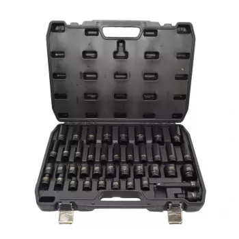 AWTOOLS 1/2 palca Impact Socket Set 40-dielna krátka a dlhá Black Line