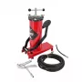 AWTOOLS AW15940 nožná pumpa - jednovalcová, 10 BAR, analógový manometer, oceľový rám, čierna/strieborná