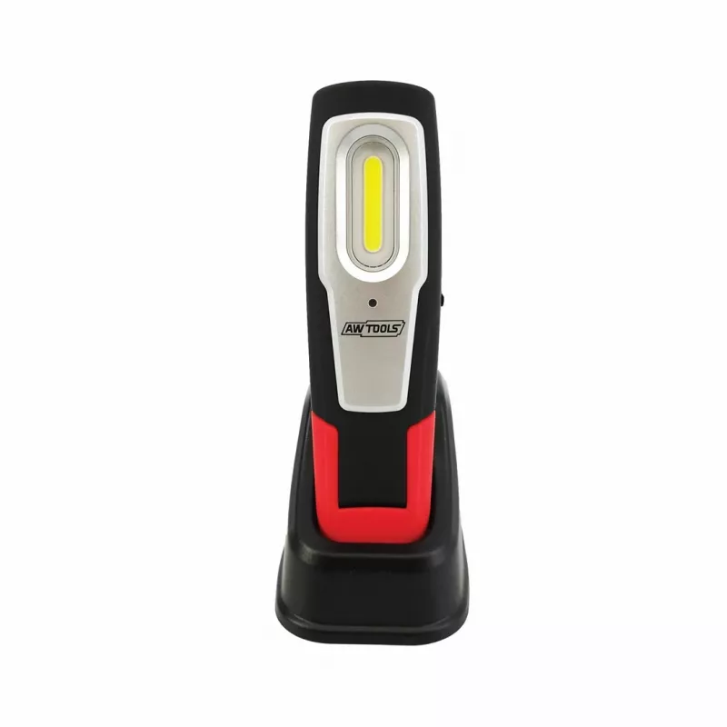 AWTOOLS AW17600 COB LED pracovné svietidlo baterka s magnetickou základňou a otočným hákom