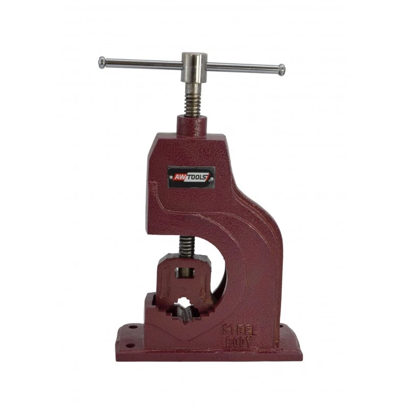 AWTOOLS AW24307 zverák 100 mm šírka čeľustí liatina pevná základňa s nákovou