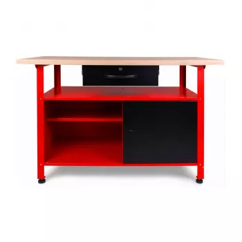 AWTOOLS AW30901 pracovný stôl 120x60x85 cm čierny/červený