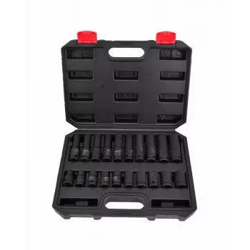 AWTOOLS AW38695BL 95-dielna sada nástrčných kľúčov z chróm-vanádia s 1/4 palca, 3/8 palca, 1/2 palca račňou, nástrčnými kľúčmi, bitmi, kľúčmi a plastovým kufrom