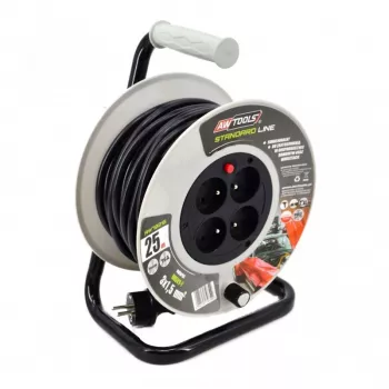 AWTOOLS AW70217 predlžovací kábel 25m 4 zásuvky IP44 3680W