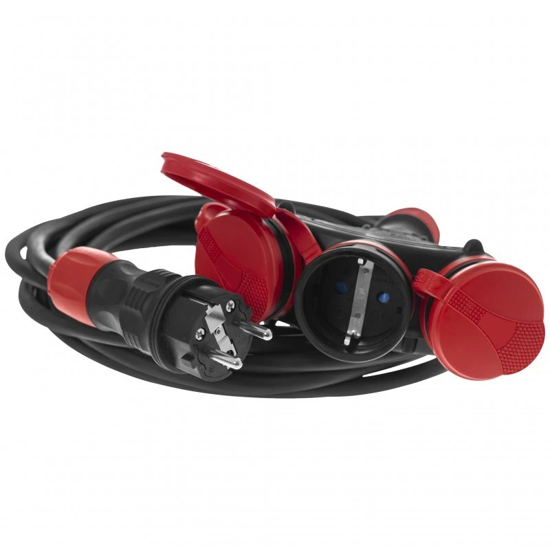AWTOOLS EXTREME predlžovací kábel 10m 3x1,5mm² 3 zásuvky IP54 16A/4000W