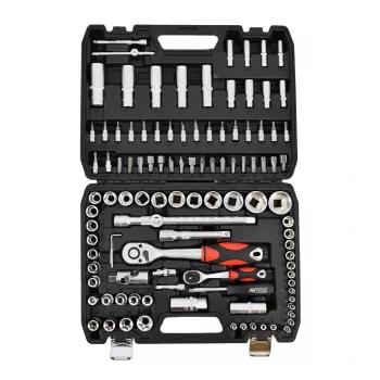 AWTOOLS sada kľúčov 108-dielna 1/2 palca a 1/4 palca pohon Black Line