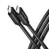 AXAGON BUCM-CM15AB kábel USB-C na USB-C 2.0, 1,5 m, PD 60 W, 3 A, pletený – čierny