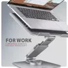 AXAGON STND-LR 360° otočný hliníkový stojan na notebook pre 10 palcové-17 palcové notebooky, strieborný