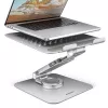 AXAGON STND-LR 360° otočný hliníkový stojan na notebook pre 10 palcové-17 palcové notebooky, strieborný