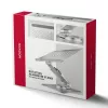 AXAGON STND-LR 360° otočný hliníkový stojan na notebook pre 10 palcové-17 palcové notebooky, strieborný
