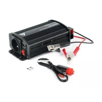 AZO Digital IPS-800U 800W 24V DC na 230V AC menič s modifikovanou sínusovou vlnou, USB, Schuko zásuvka, svorky batérie