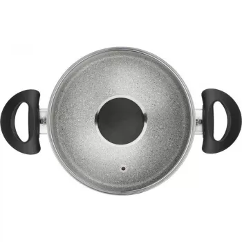 BALLARINI Ferrara 20 cm panvica na vyprážanie so 4 mm dnom, Titanium Mineralia nepriľnavý povrch, vhodná na indukciu, Soft-Touch rukoväť