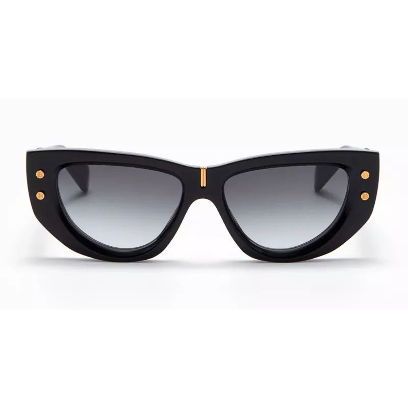 Balmain BPS-151A-55 dámske slnečné okuliare čierny acetát sivé polykarbonátové sklo 55 mm
