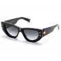 Balmain BPS-151A-55 dámske slnečné okuliare čierny acetát sivé polykarbonátové sklo 55 mm