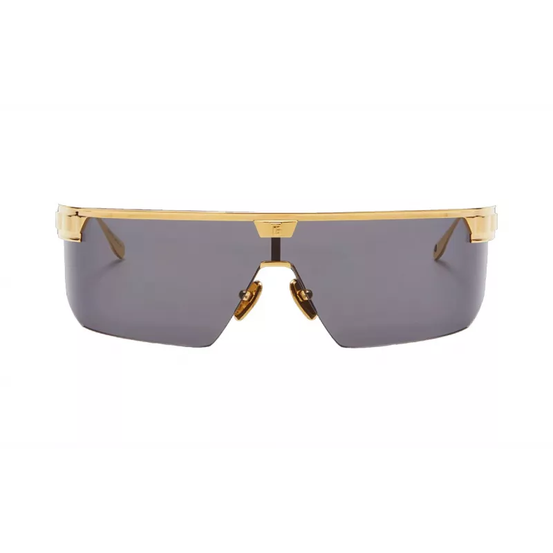 BALMAIN unisex slnečné okuliare BPS-147A-142 čierny acetátový rám hranaté sivé nylonové sklá 43/27/147 mm