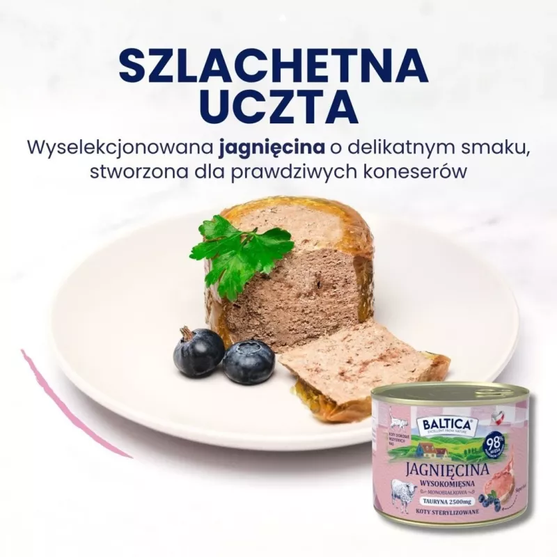 Baltica Smaki Regionów Adult krmivo pre mačky s jahňacím, 400g konzerva