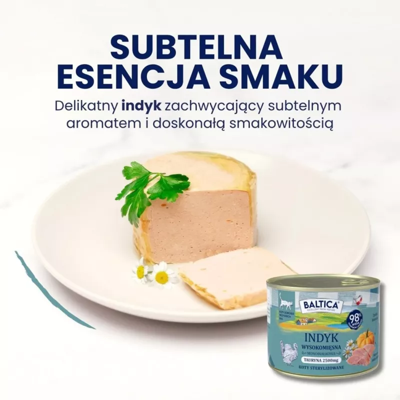 BALTICA Smaki regionów Turkey Mono - mokré krmivo pre mačky - 400g
