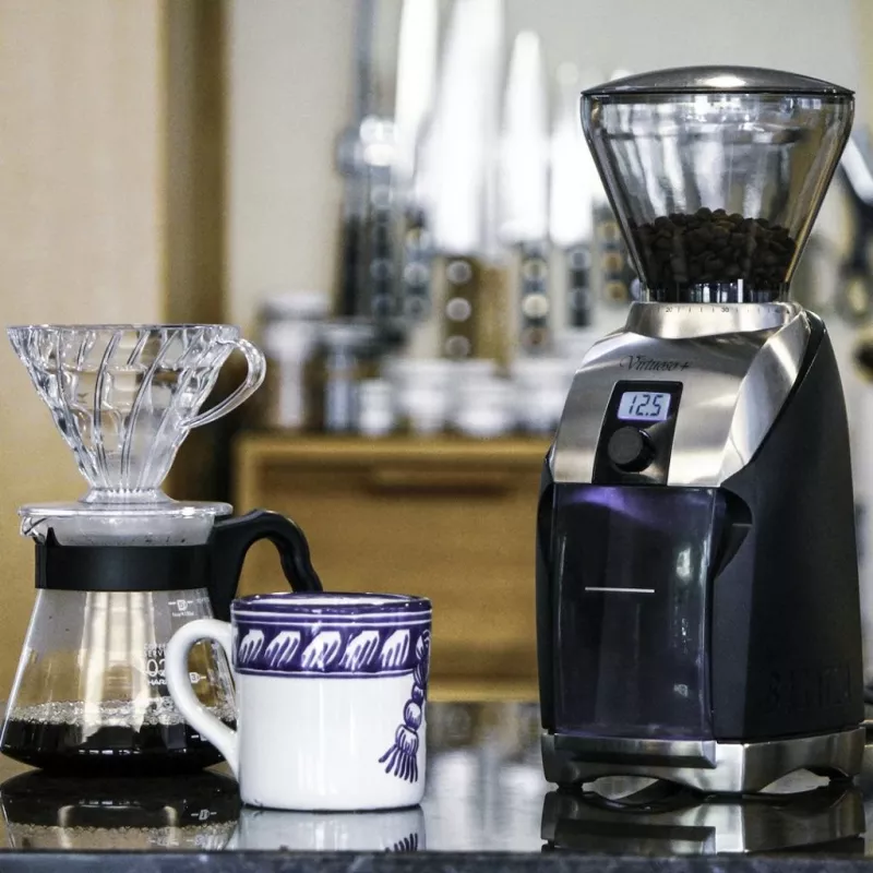 Baratza Virtuoso+ 70 W kužeľový mlynček na kávu čierna strieborná