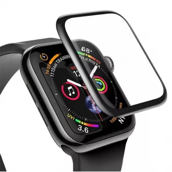 Baseus 0,23 mm zakrivené pancierové sklo ochrana displeja pre Apple Watch 38 mm čierna (SGAPWA4-C01)