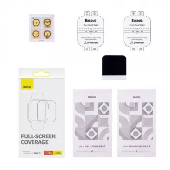 Baseus 41mm NanoCrystal ochranná fólia pre Apple Watch 7/8/9, balenie 2 ks, číra