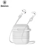 Baseus Apple silikónové ochranné puzdro s magnetickým remienkom pre AirPods Pro 2, sivé
