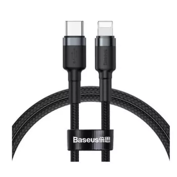 Baseus Cafule kábel nylonový oplet USB-C na Lightning PD 18W QC3.0 1m čierny