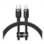 Baseus Cafule kábel nylonový oplet USB-C na Lightning PD 18W QC3.0 1m čierny